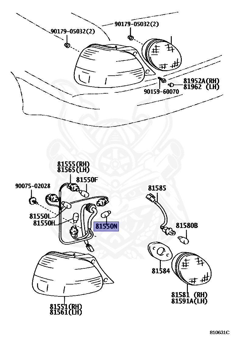 90981-13043 - Toyota - Bulb (for Front Turn Signal Lamp) - Nengun