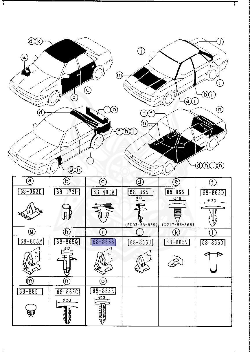 GJ12-68-865 - Mazda - Trim Clip - Nengun Performance