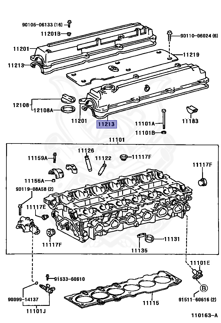 JZX100 トヨタ純正部品シリンダへッドカバー11219-88410 チェイサー