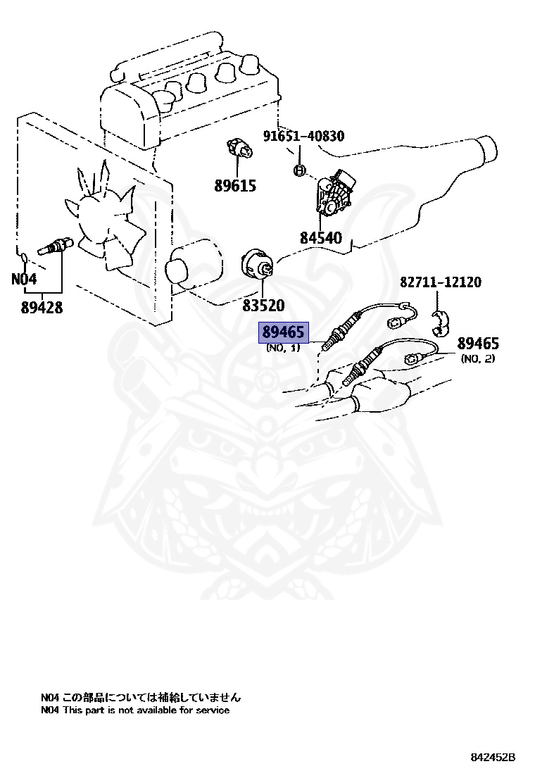 1Pair 89465-53060 89465-53080 YIYOVOCCI Toyota - Sensor, Oxygen