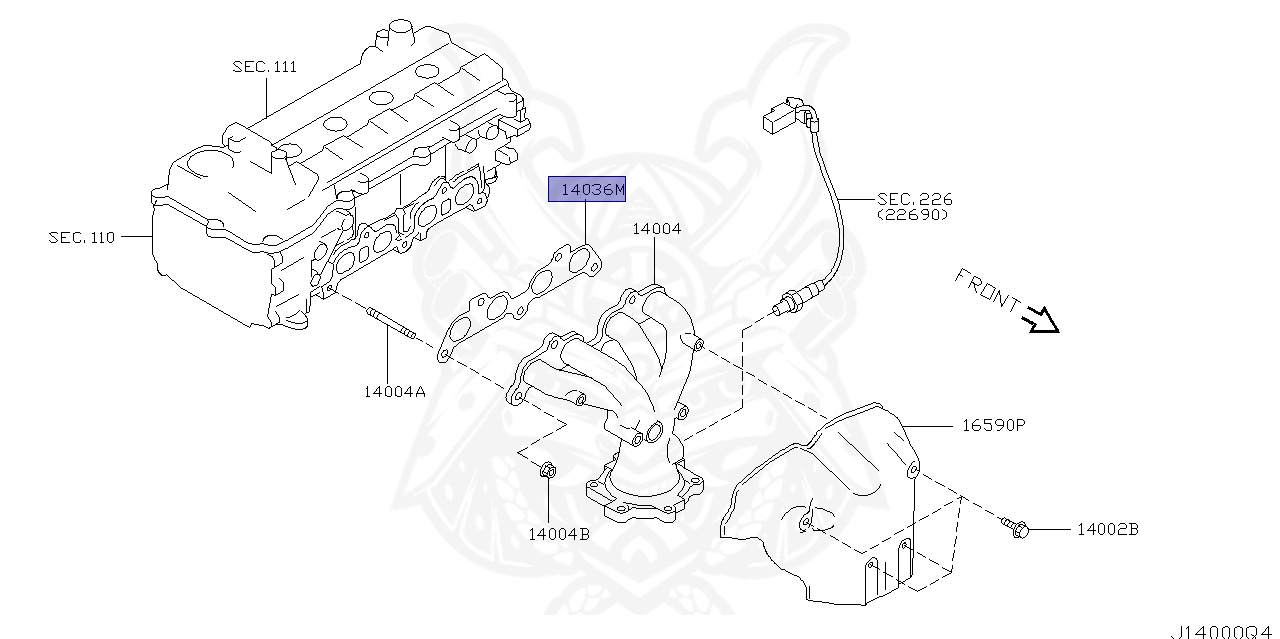 14036-AX000 - Nissan - Gasket, Exhaust Manifold - Nengun Performance