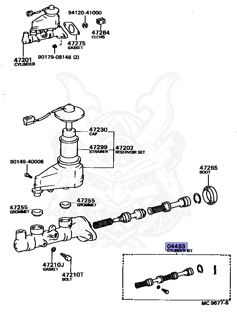 M 04493-12130 - Toyota - Cylinder Kit, Brake Master - Nengun Performance