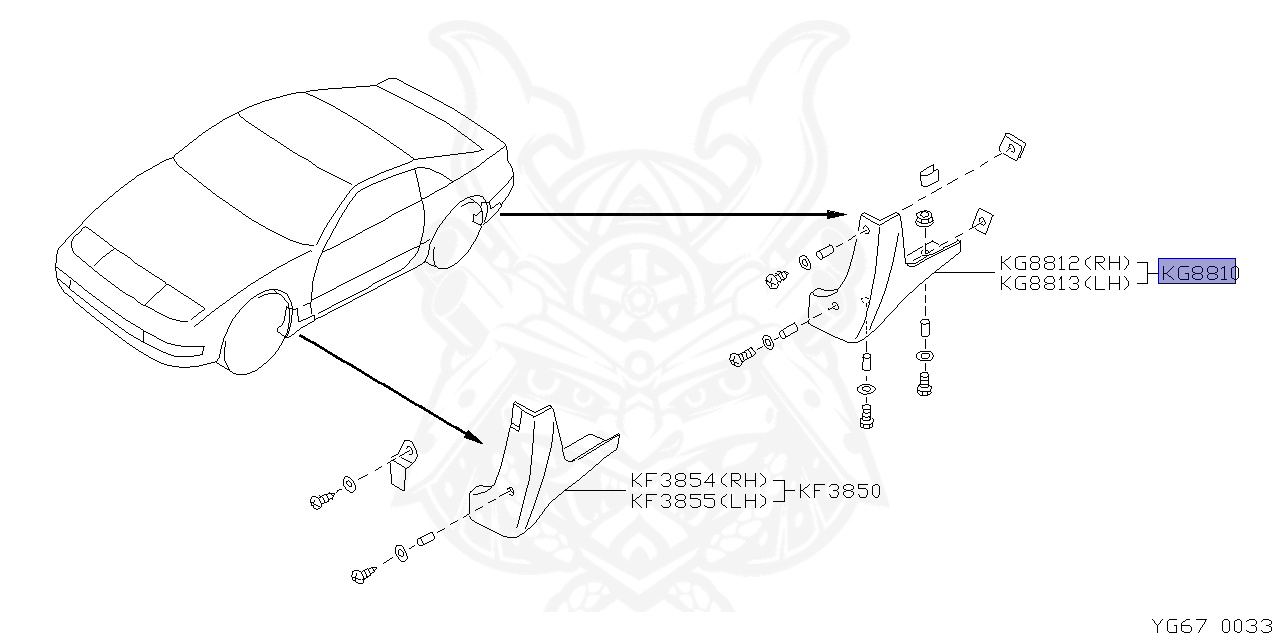 G8880-40P00 - Nissan - Mud Guard Rear Set - Nengun Performance