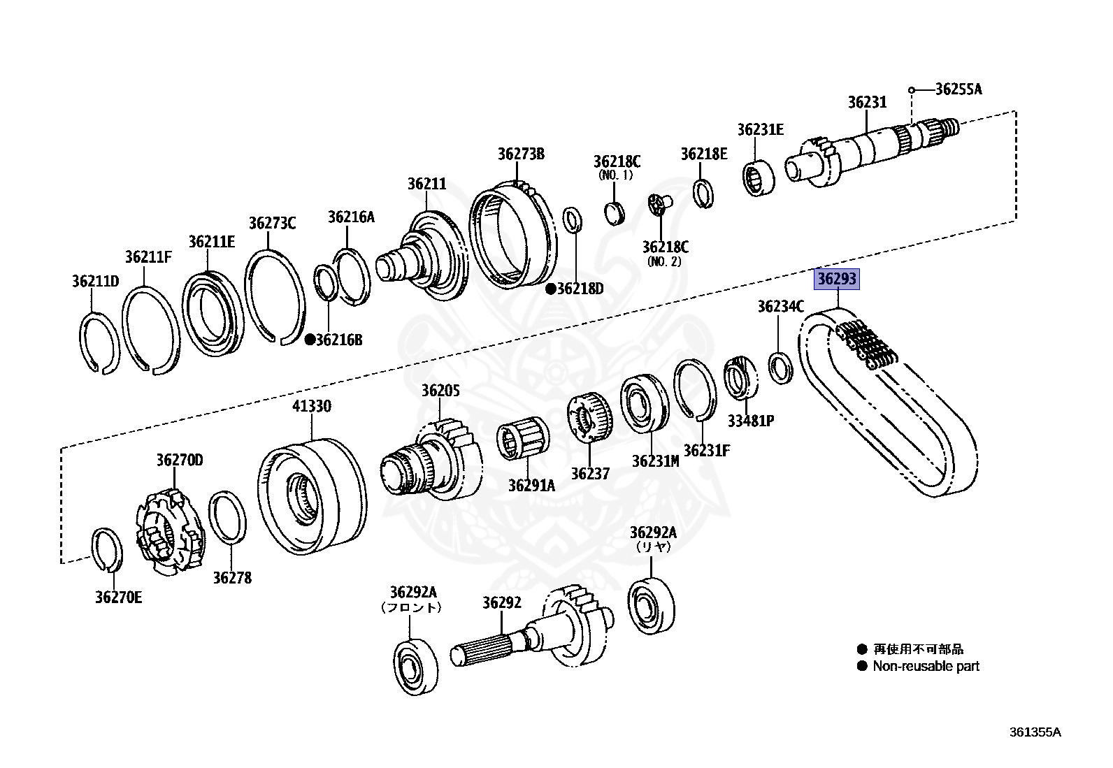 オーダー表 36293-28021 - Toyota - Chain, Transfer Front Drive - Nengun