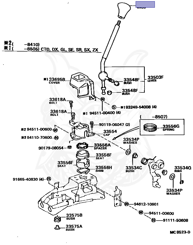 33504-12160-01 - Toyota - Knob Sub-assy, Shift Lever - Nengun