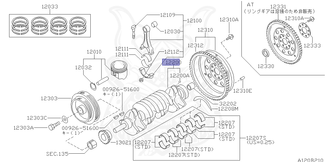 12200-60J00 - Nissan - Crankshaft Assembly - Nengun Performance