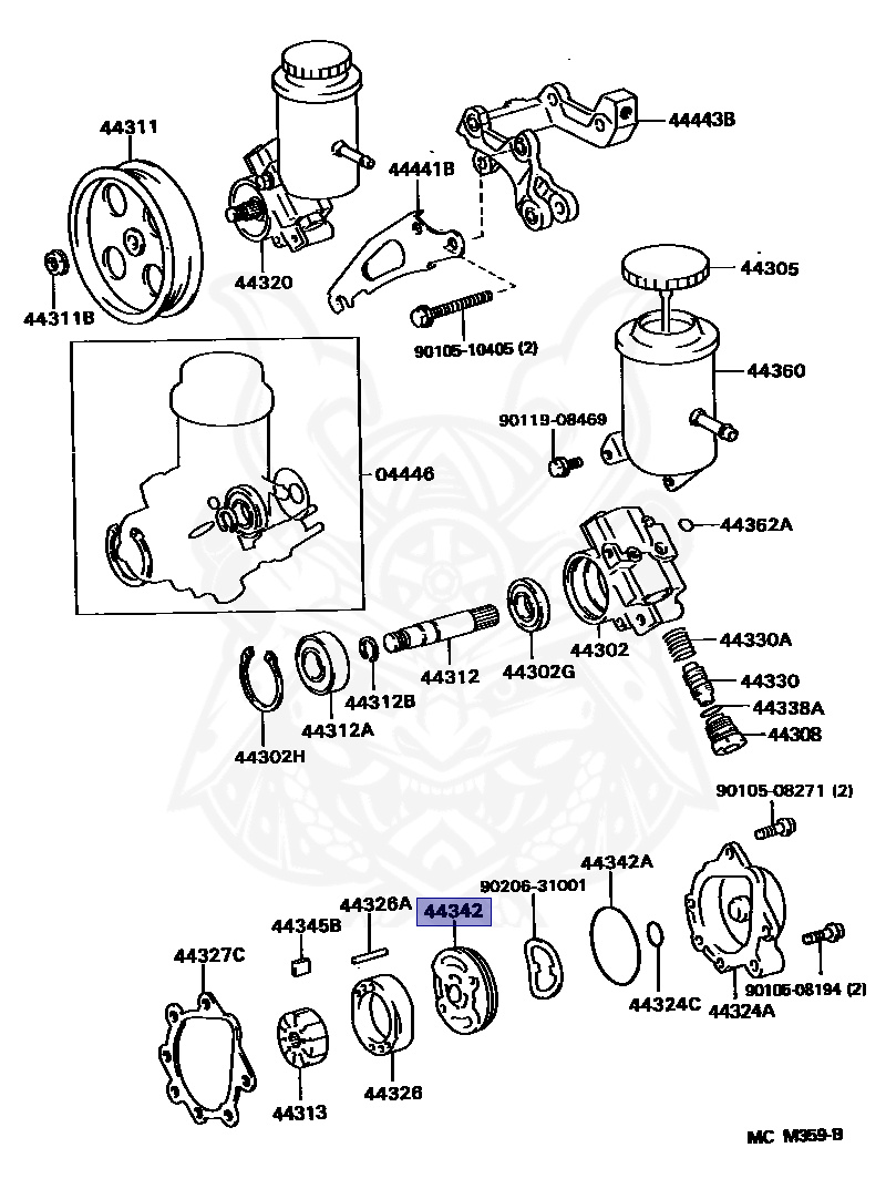 44342-26020 - Toyota - Plate, Vane Pump Side, Rear - Nengun