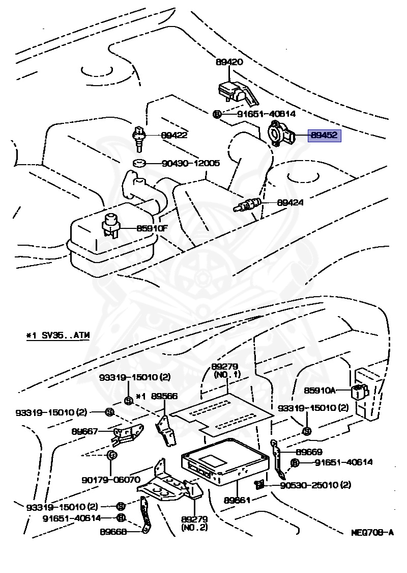 89452-12040 - Toyota - Sensor, Throttle Position (for E.f.i.