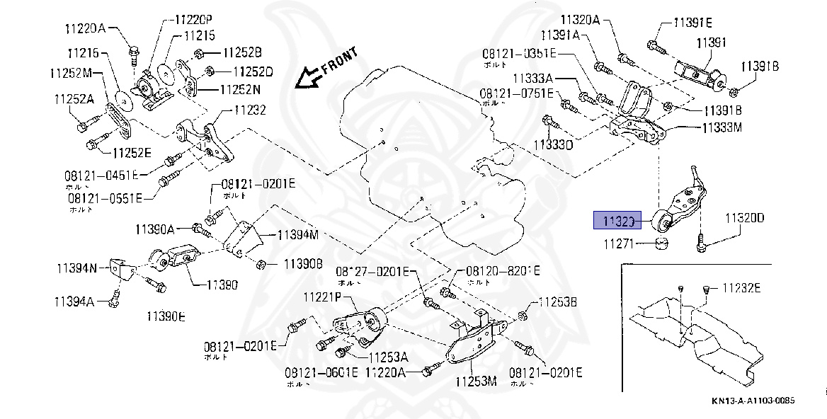 11320-58A02 - Nissan - Engine Mount Rear - Nengun Performance