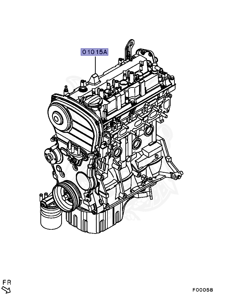 1000C493 - Mitsubishi - Engine Assy, Long - Nengun Performance