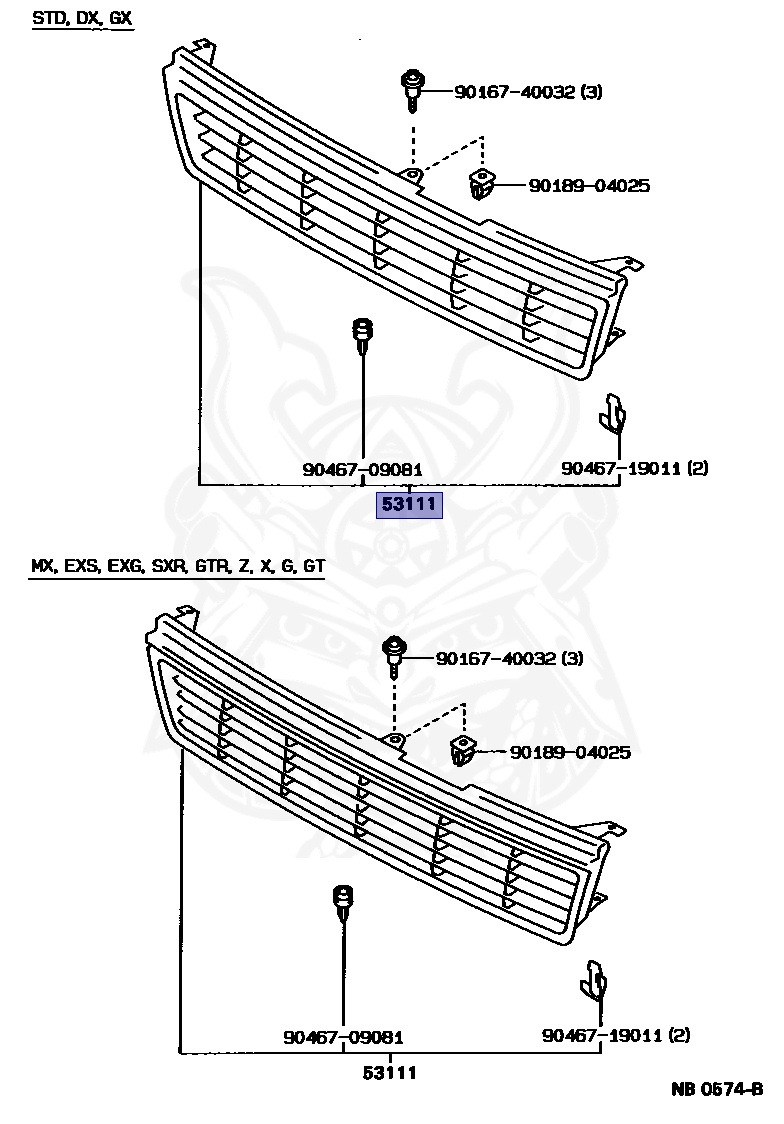 53101-20400 - Toyota - Grille, Radiator - Nengun Performance