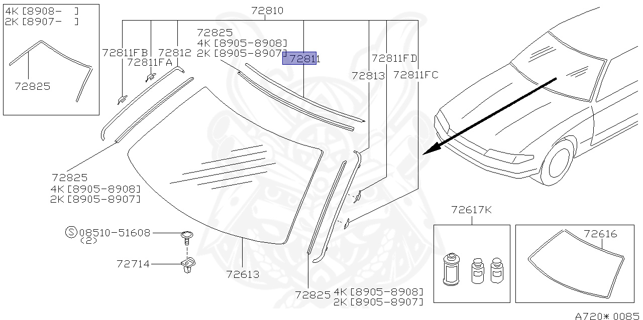 PNL.A☆ 72752-30P10 Genuine Nissan Part