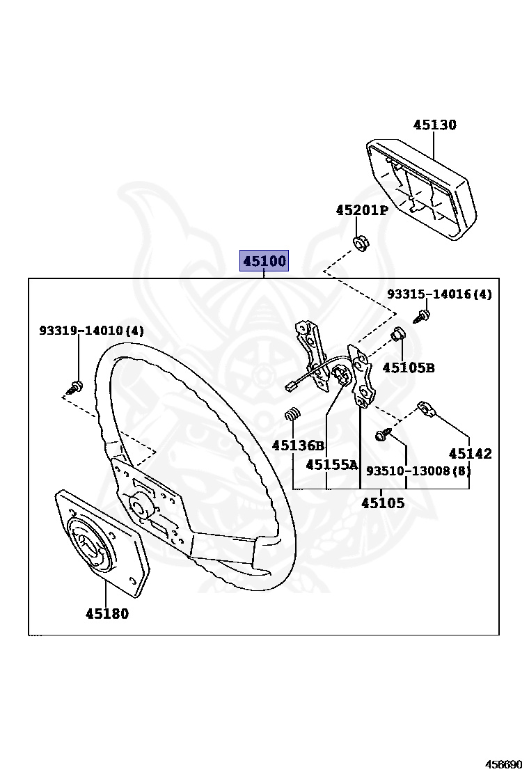 45100-60190-E0 - Toyota - Steering Wheel Assy - Nengun Performance