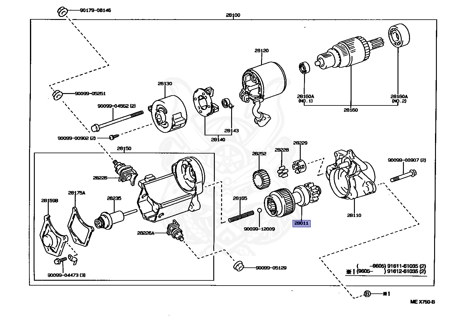 28011-74060 - Toyota - Clutch Sub-assy, Starter - Nengun