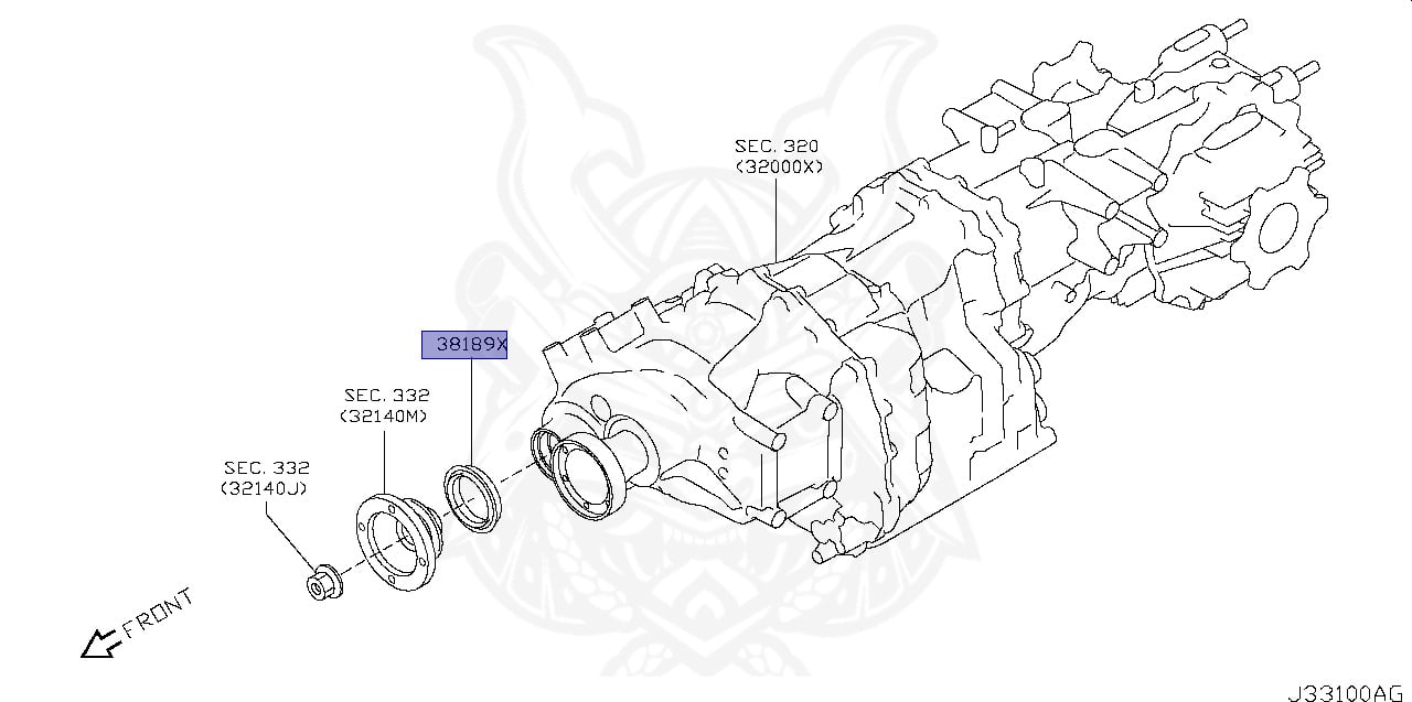 38189-JF00A - Nissan - Seal, Oil Drive Pinion - Nengun Performance