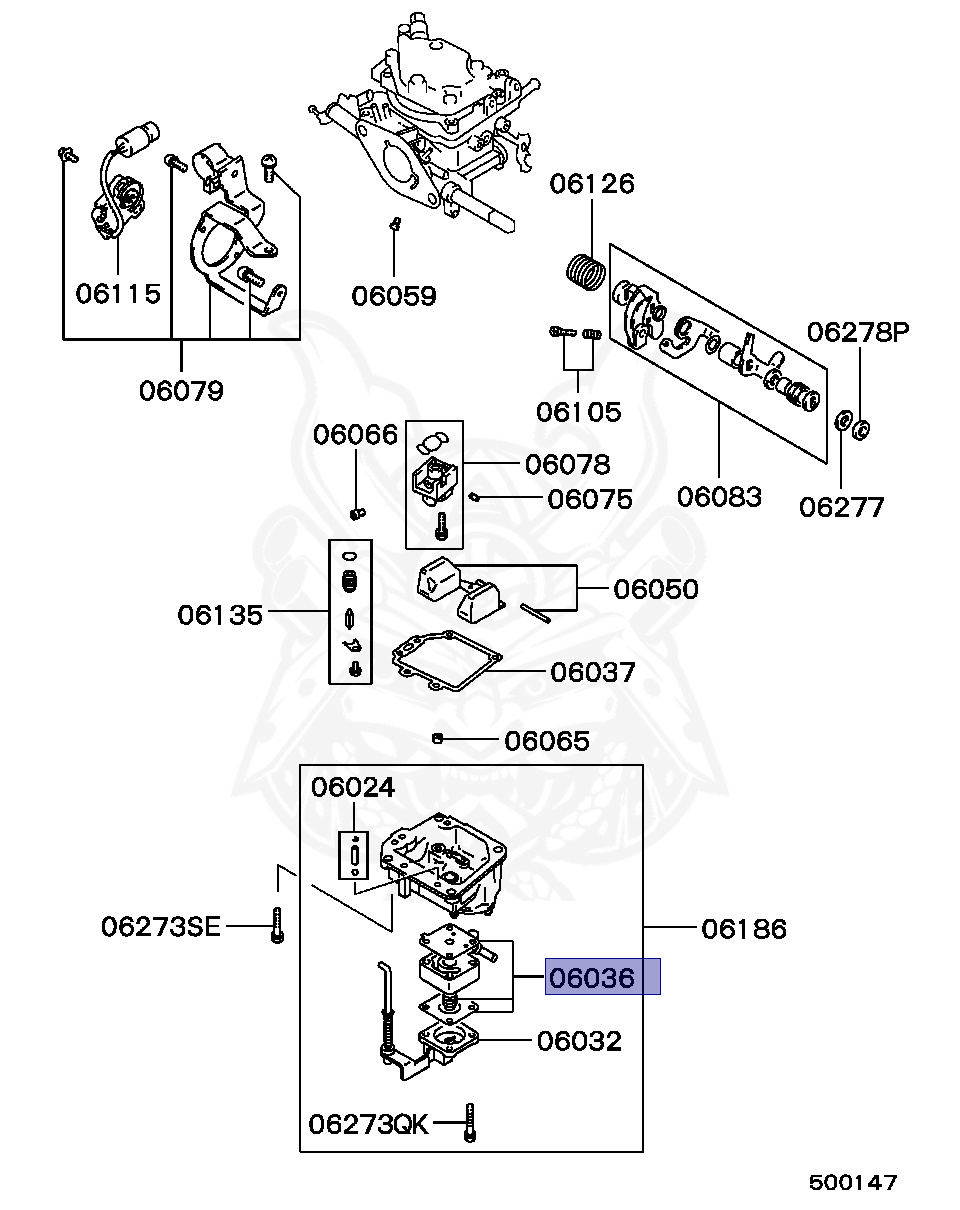 MD617046 - Mitsubishi - Diaphragm Kit, Carb Accel Pump - Nengun