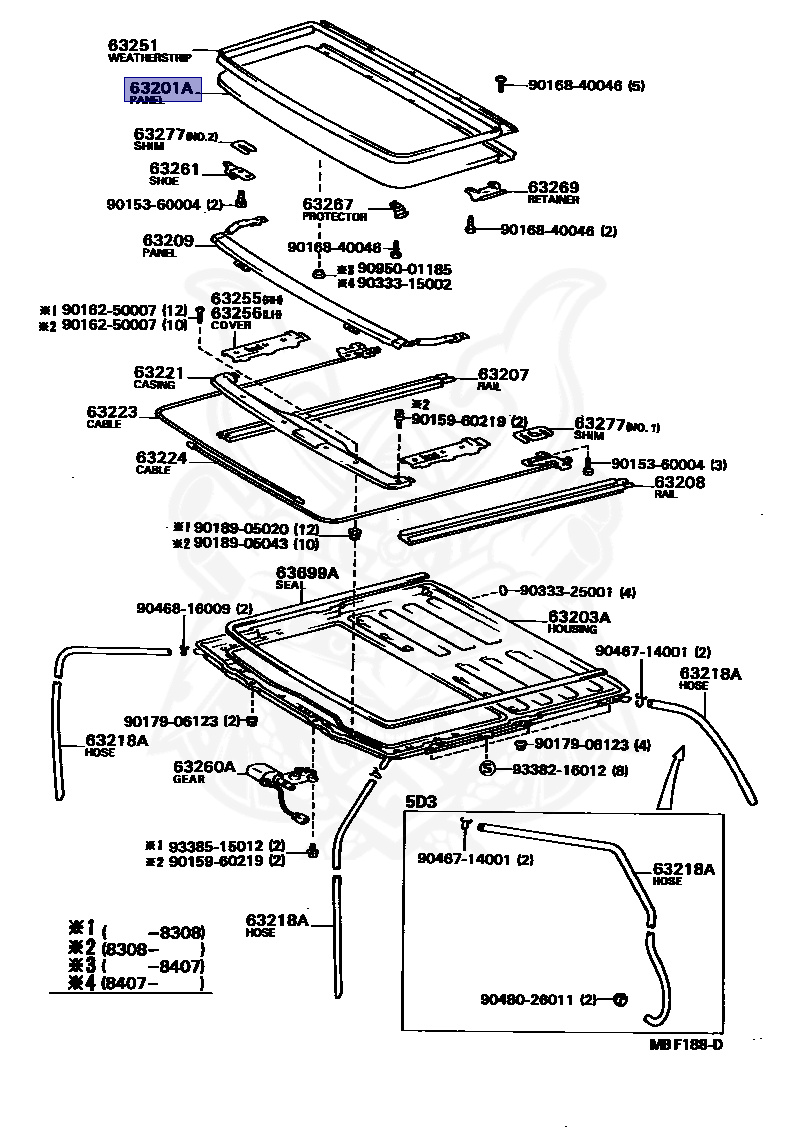 63201-12080 - Toyota - Panel Sub-assy, Sliding Roof Or Removable