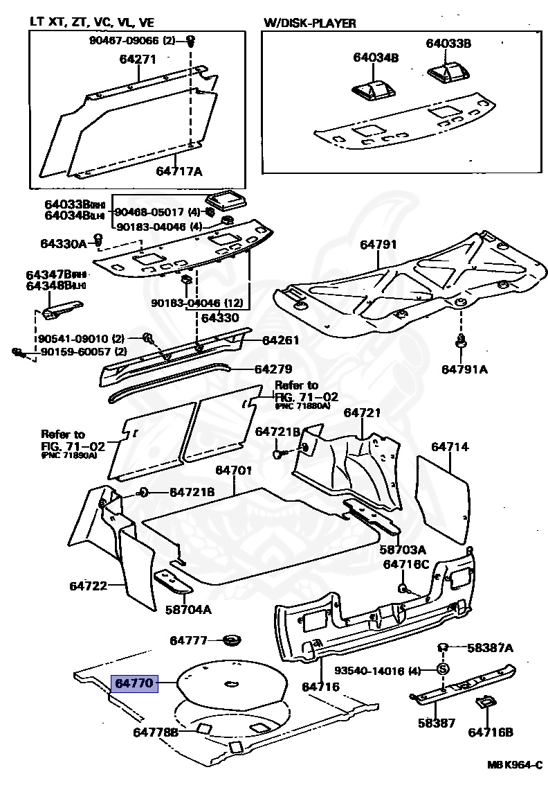 64771-32040 - Toyota - Cover Assy, Spare Wheel - Nengun Performance