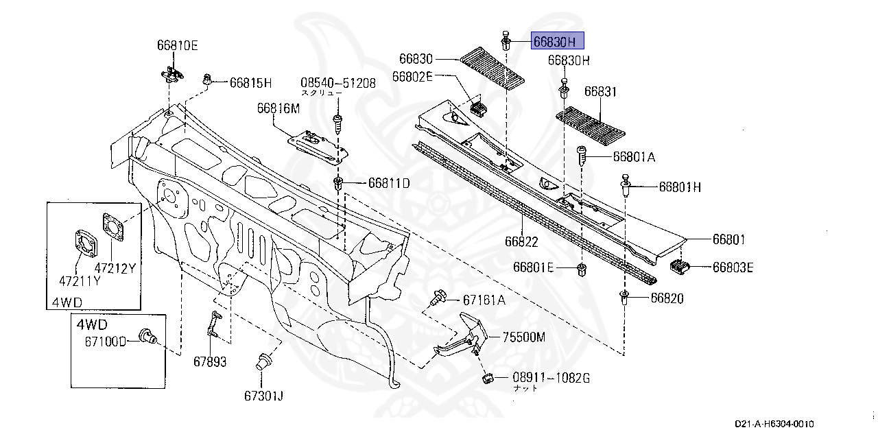 66814-01G00 - Nissan - Clip - Nengun Performance