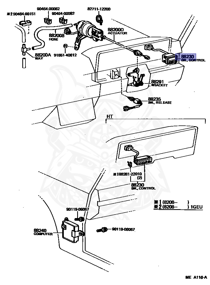 アート 88230-22040 - Toyota - Switch Assy, Cruise Control(auto Drive