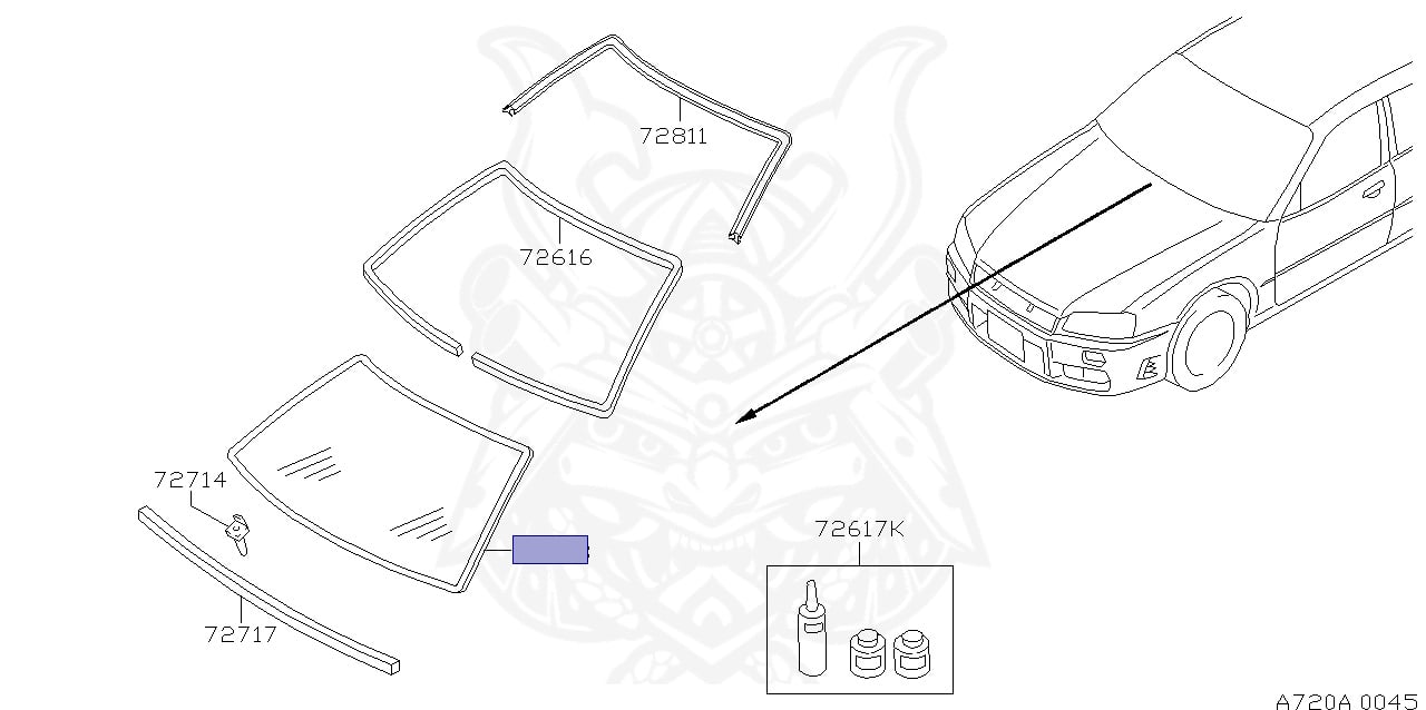 euばあ 72712-AA110 - Nissan - Glass, Windshield - Nengun Performance