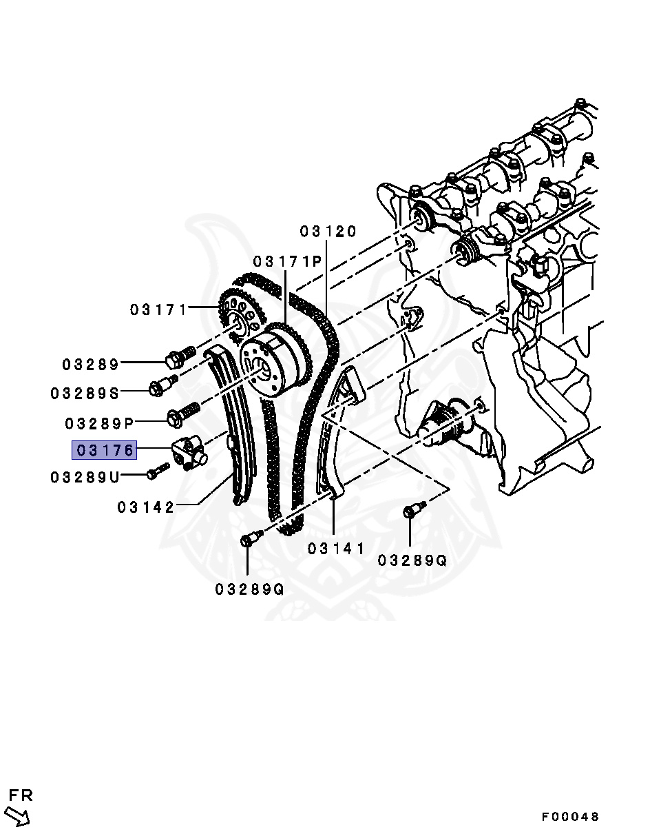 MN128498 - Mitsubishi - Tensioner, Timing Chain - Nengun