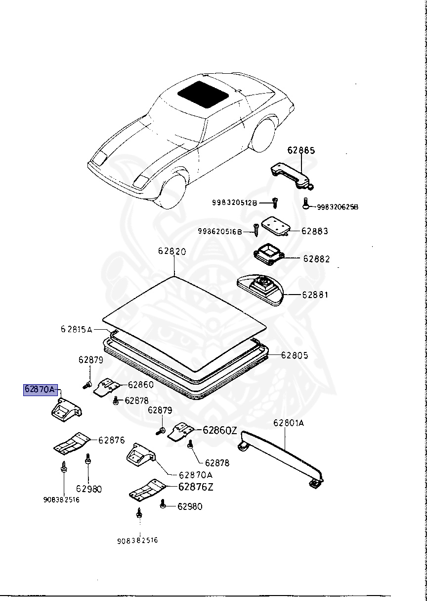 8346-62-871A - Mazda - D. Top Hinge'b' - Nengun Performance