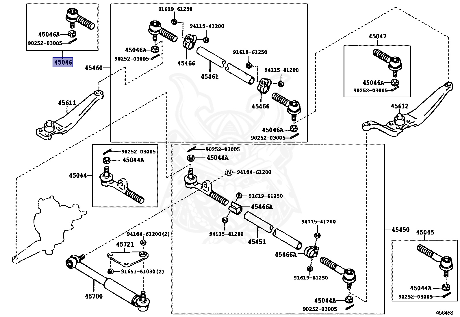 45047-69085 - Toyota - End Sub-assy, Tie Rod, Rh - Nengun Performance