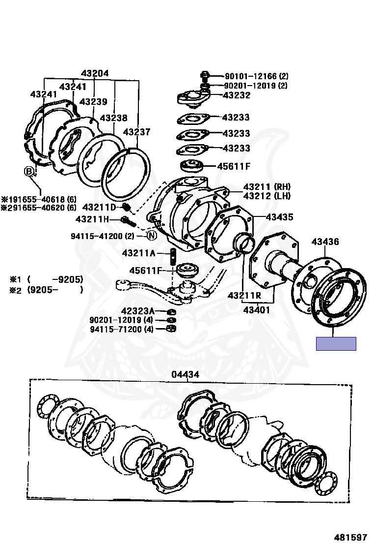 マック 専用 90313-93003 - Toyota - Seal, Dust (for Front Axle Hub) - Nengun