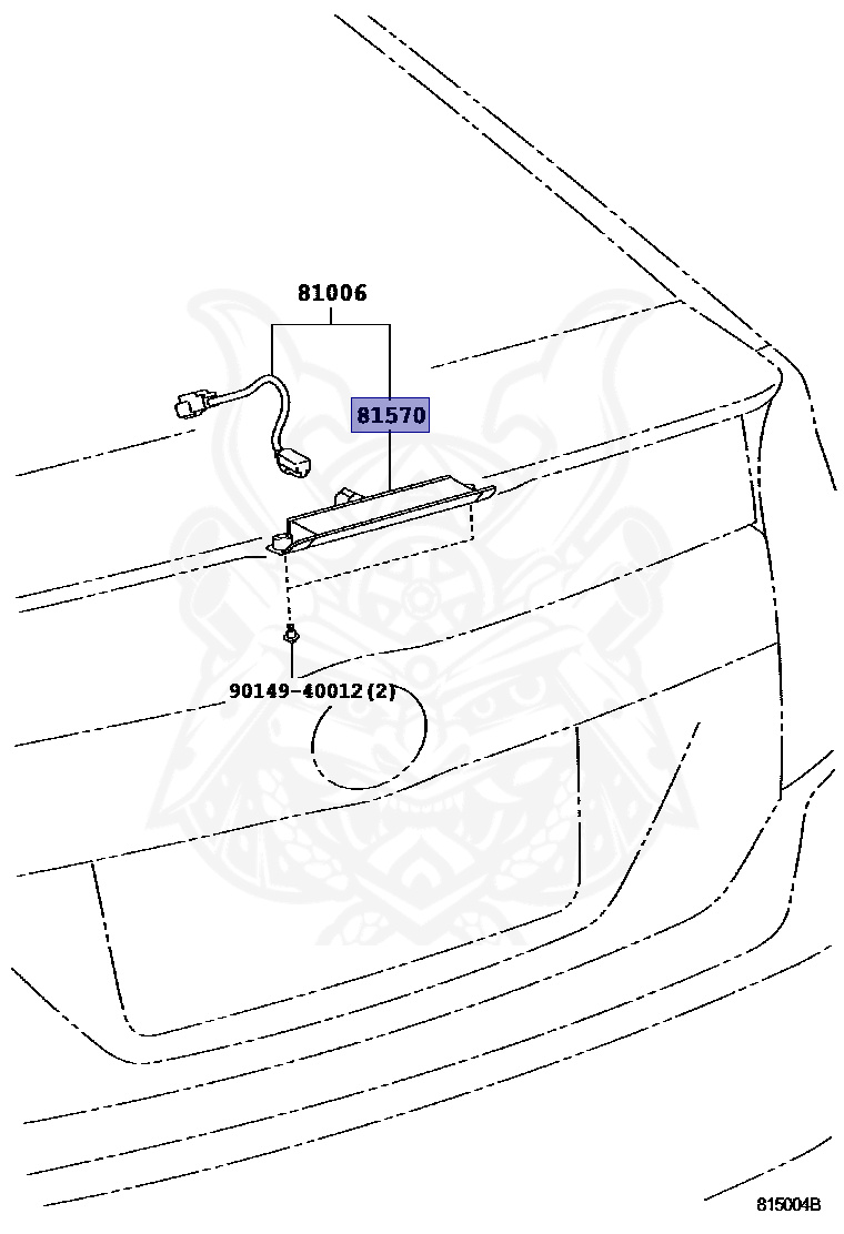 81570-47051 - Toyota - Centre Stop Lamp Assembly - Nengun Performance