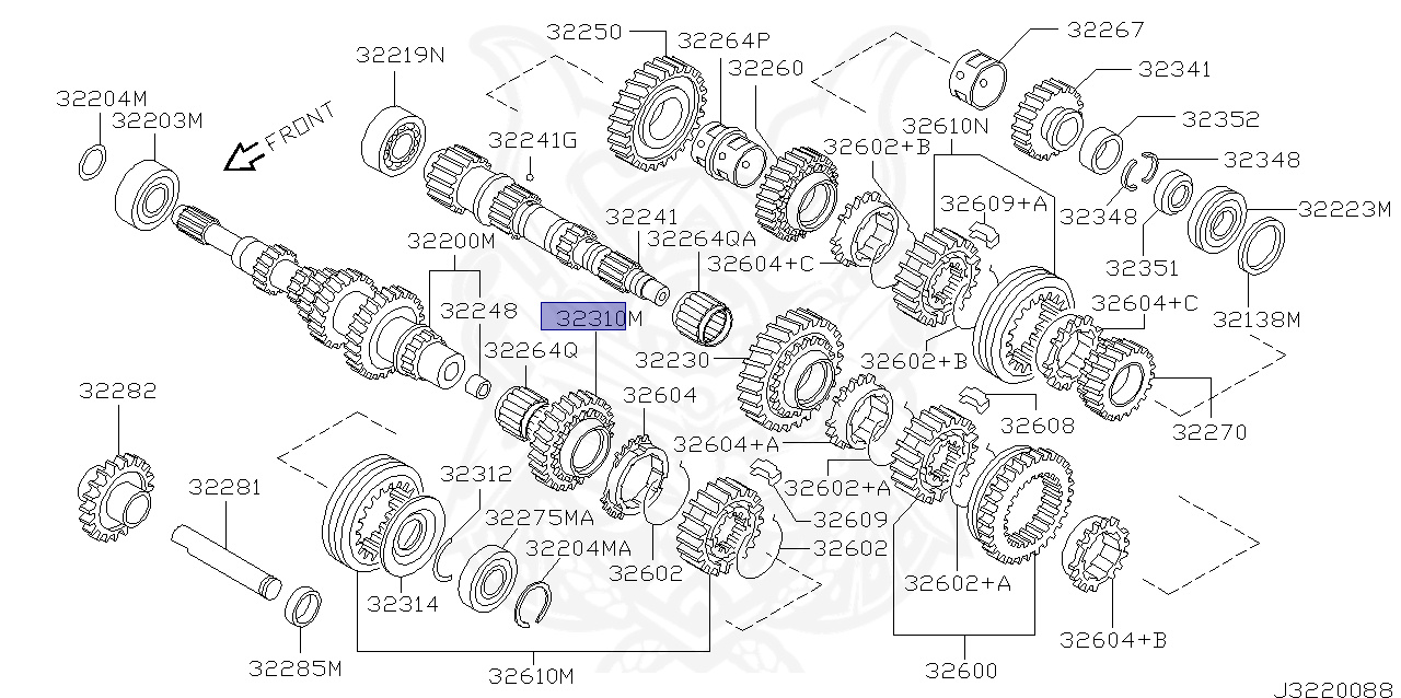 32312-69Y00 - Nissan - FIFTH GEAR ASSEMBLY - Nengun Performance