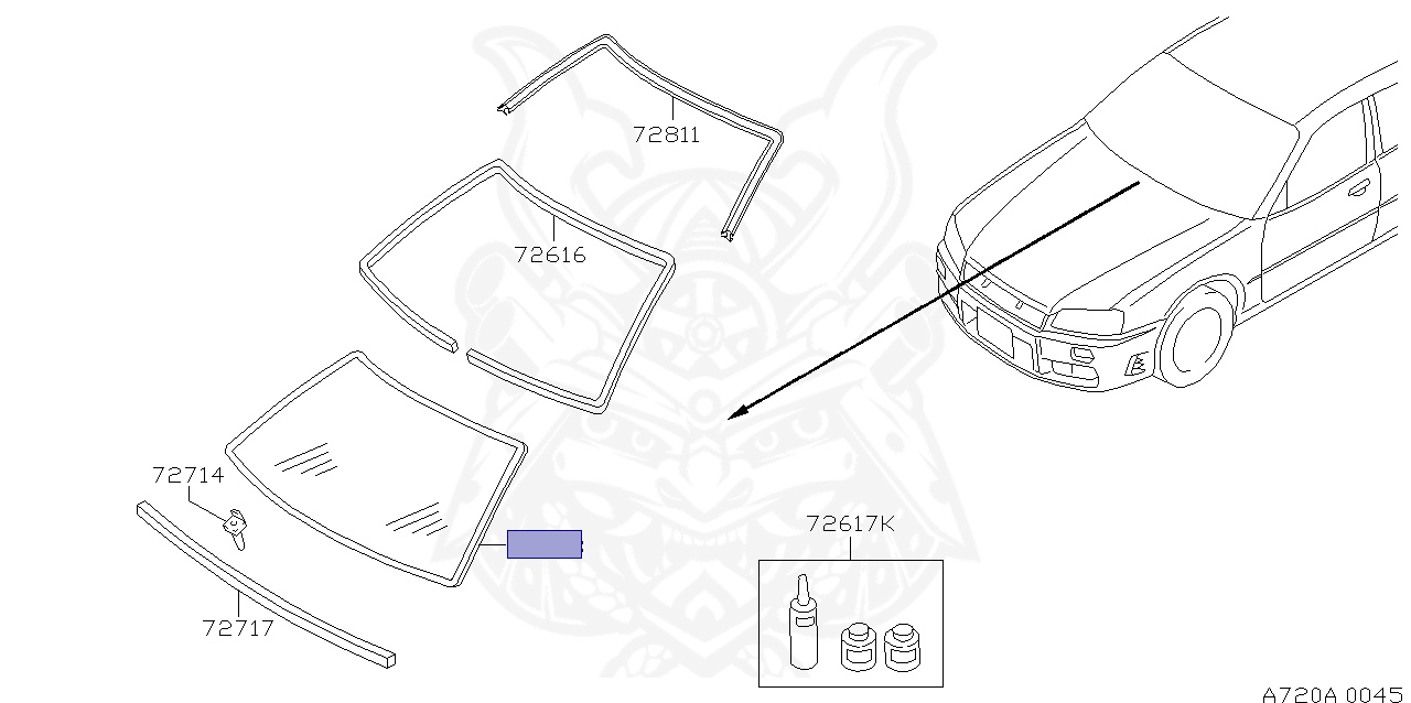 72712-AA100 - Nissan - Glass, Windshield - Nengun Performance