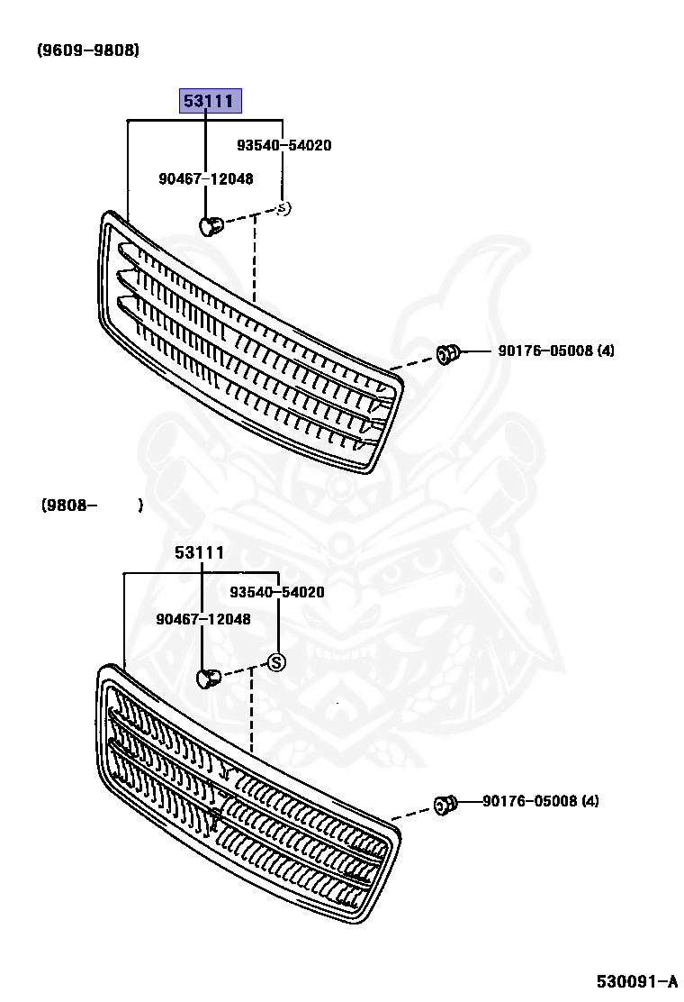 53101-22430 - Toyota - Grille, Radiator - Nengun Performance