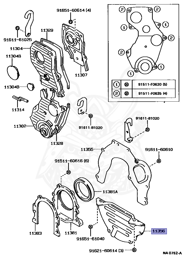 11356-63031 - Toyota - Plate, Rear End, No.2 - Nengun Performance
