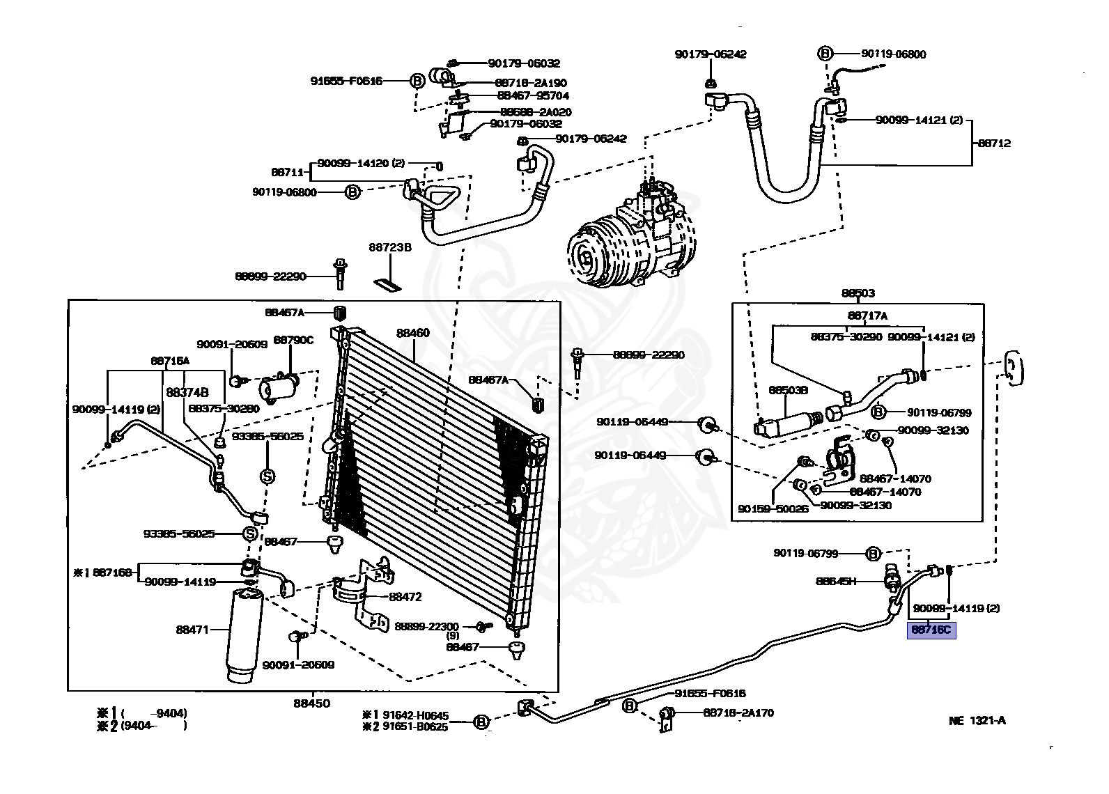 88716-2A520 - Toyota - PIPE, COOLER REFRIGERANT LIQUID, C - Nengun