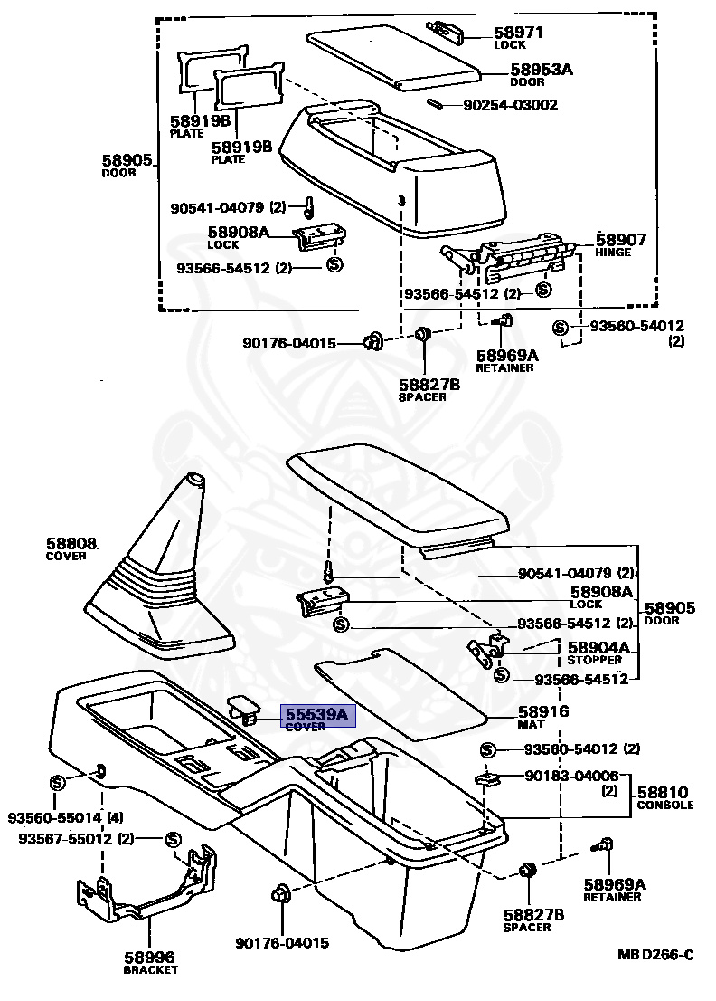 C 55539-14031-04 - Toyota - SWITCH HOLE COVER - Nengun Performance