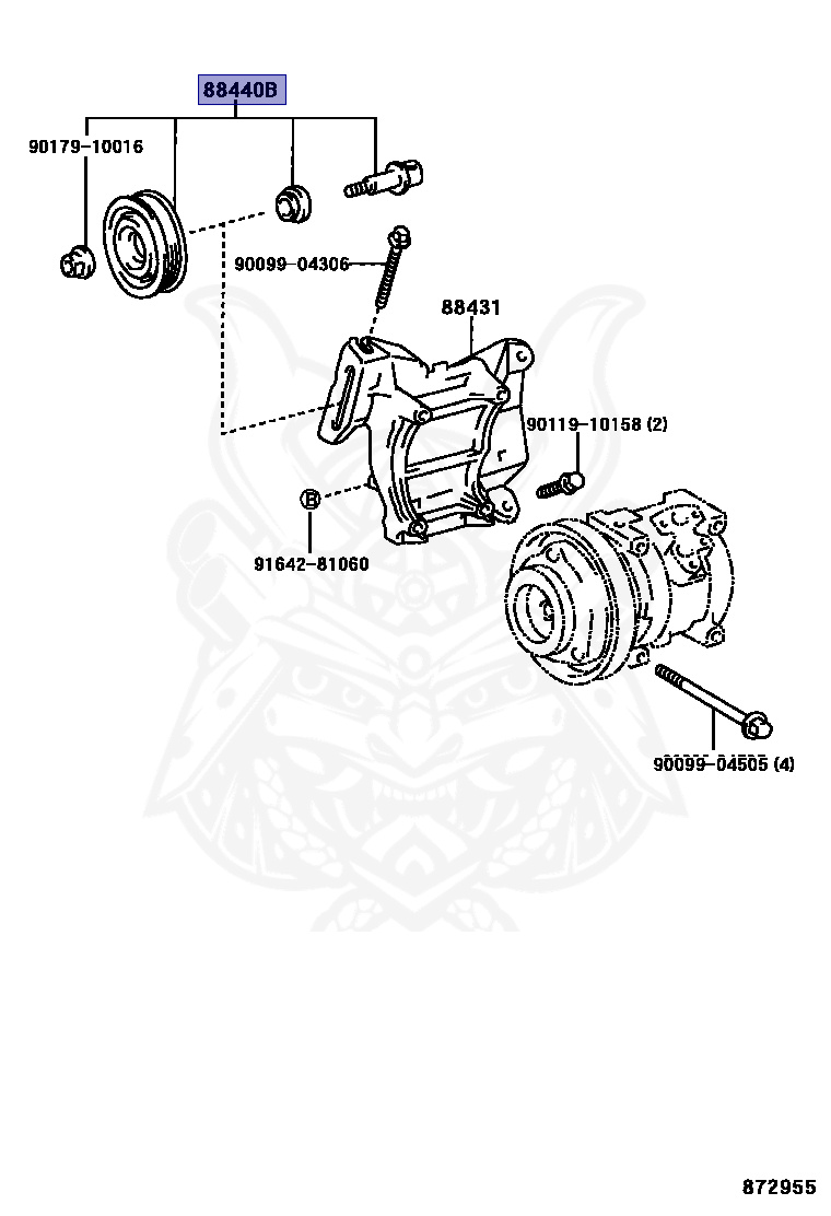 88440-20170 - Toyota - IDLER PULLEY ASSY - Nengun Performance
