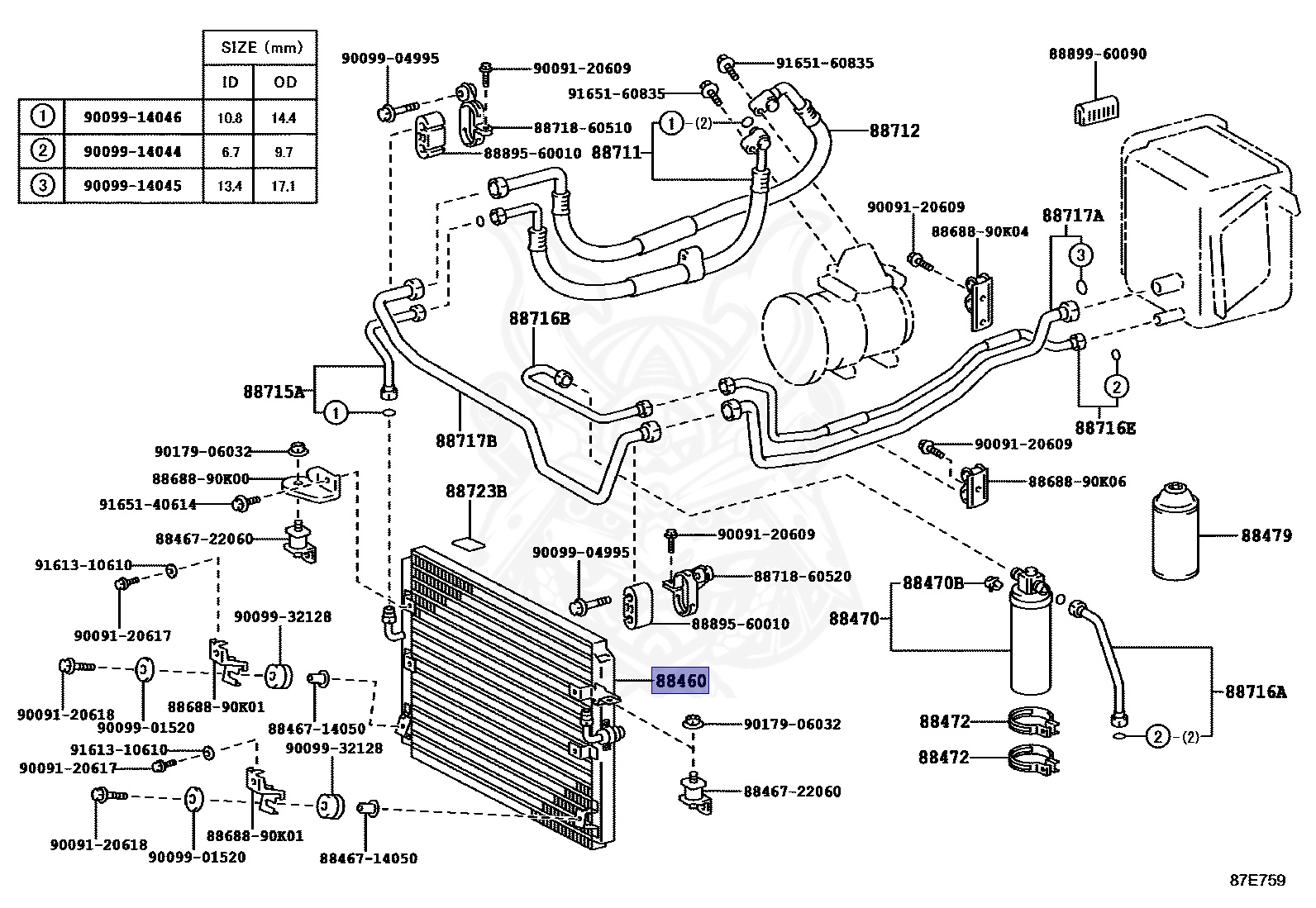 にん 88340-60010 - Toyota - Cooler Condenser Assy - Nengun Performance