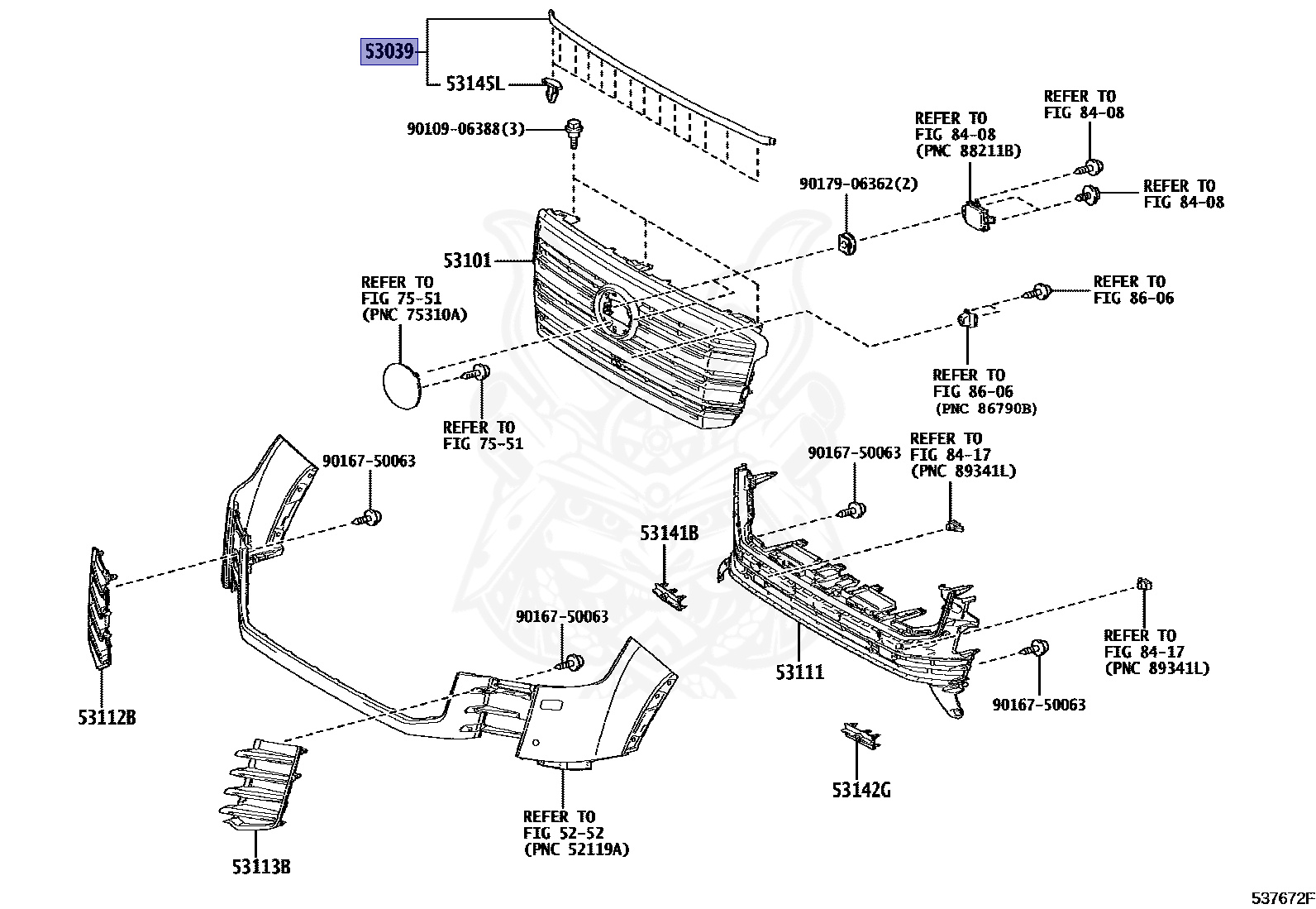 53039-60060 - Toyota - Upper Radiator Seal - Nengun Performance