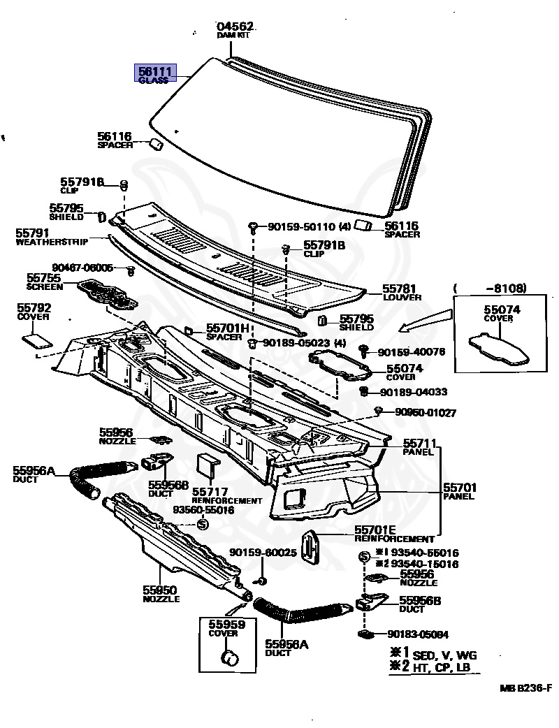 56111-12340 - Toyota - Glass, Windshield - Nengun Performance