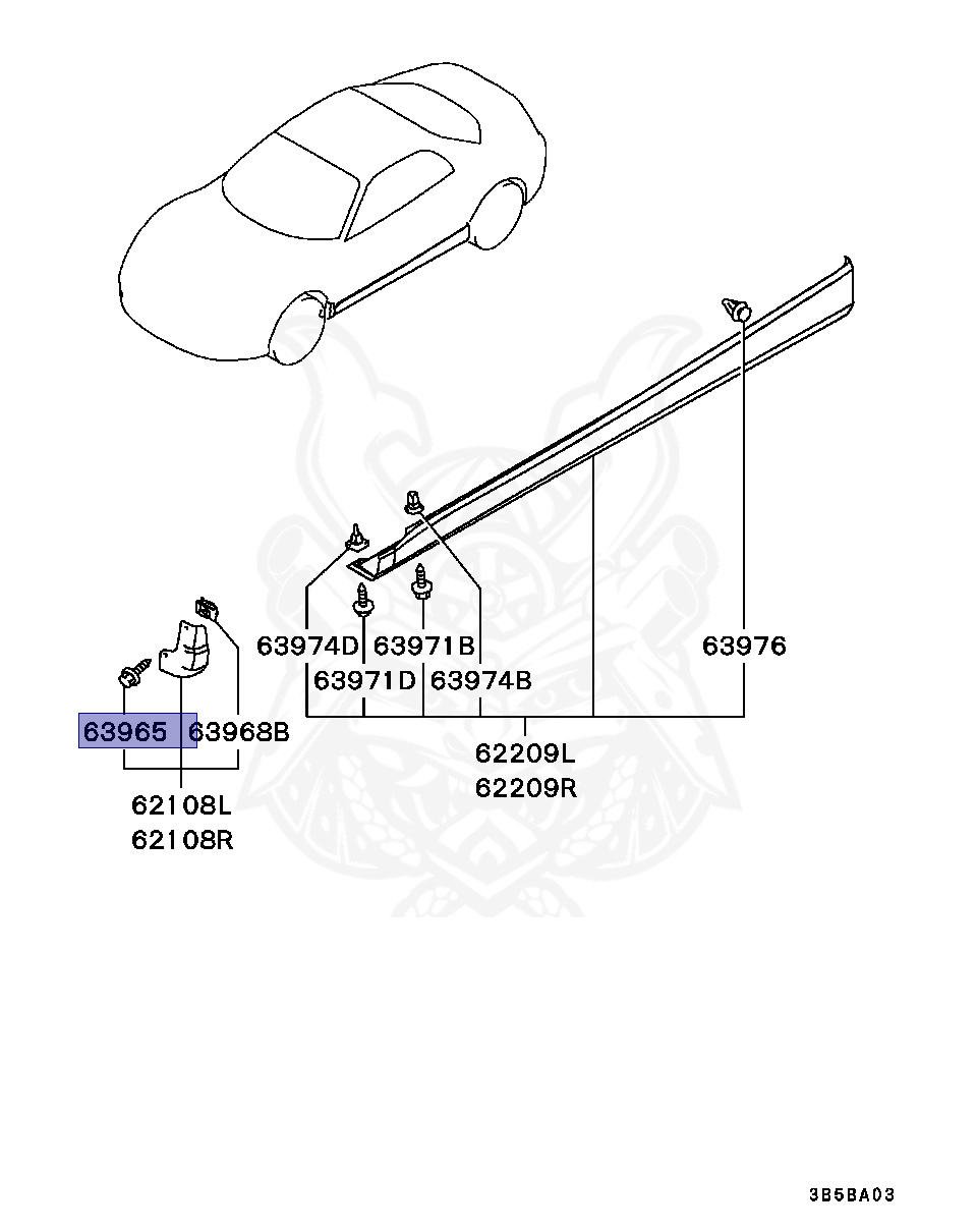 MS452348 - Mitsubishi - Screw, Fr Mud Guard - Nengun Performance