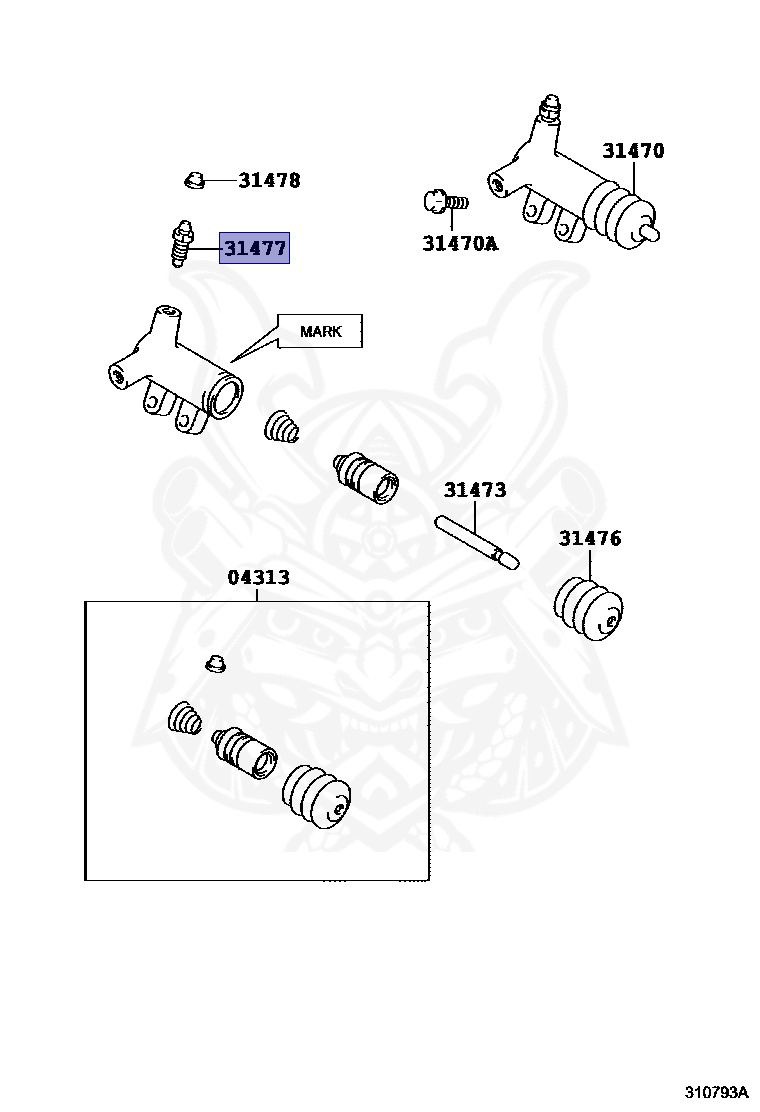 47547-20010 - Toyota - Bleeder Plug (for Front Disc Brake