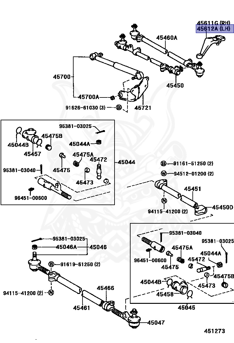 45612-60091 - Toyota - Steering Knuckle Arm, No.2 - Nengun Performance