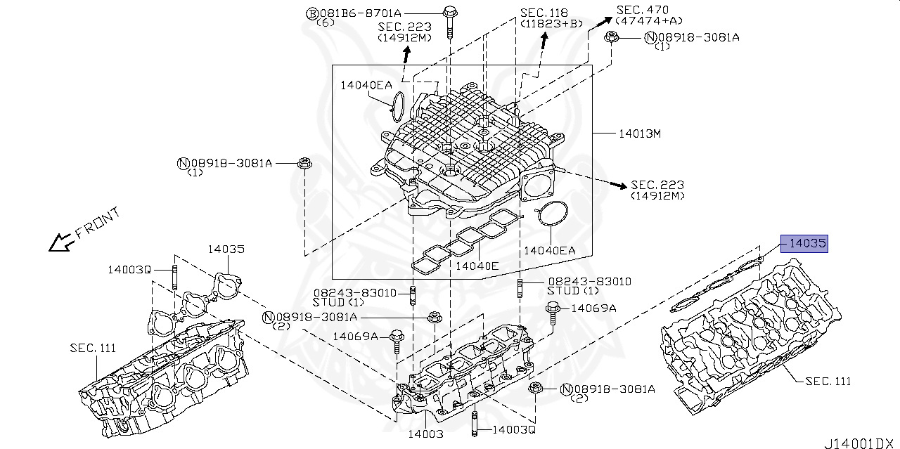 14035-JK20A - Nissan - Inlet Manifold Gasket - Nengun Performance
