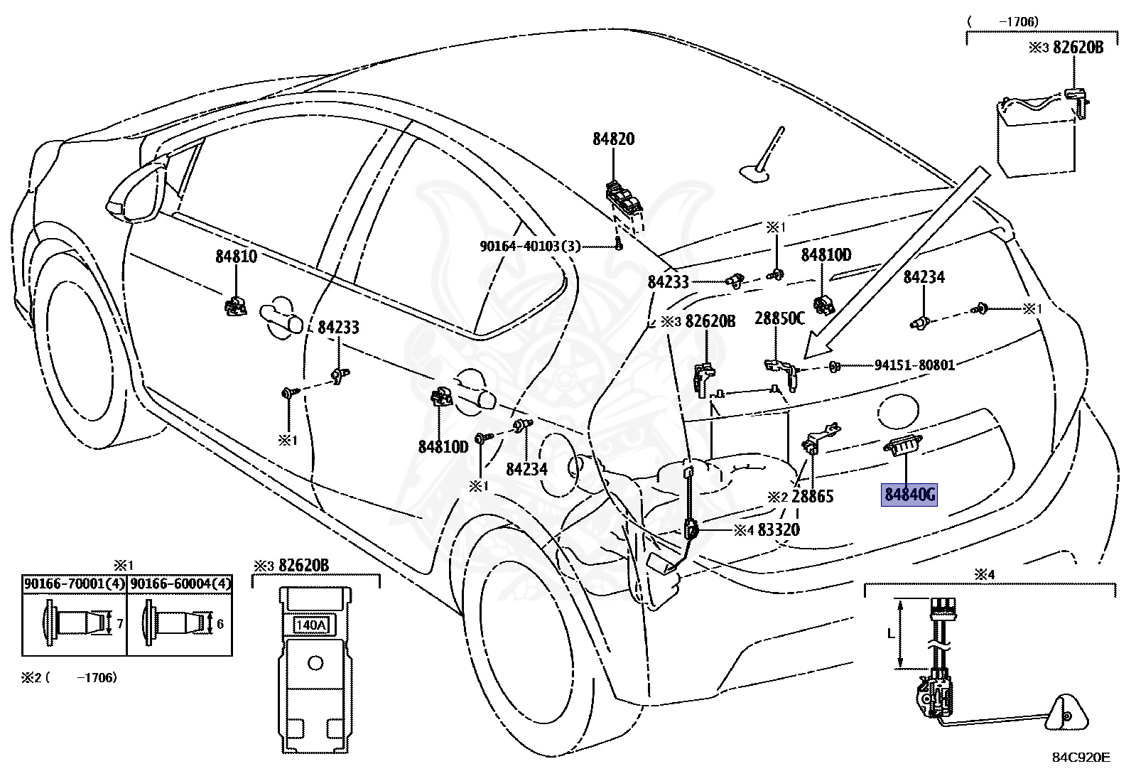 84840-28040 - Toyota - Switch Assy, Back Door Opener - Nengun