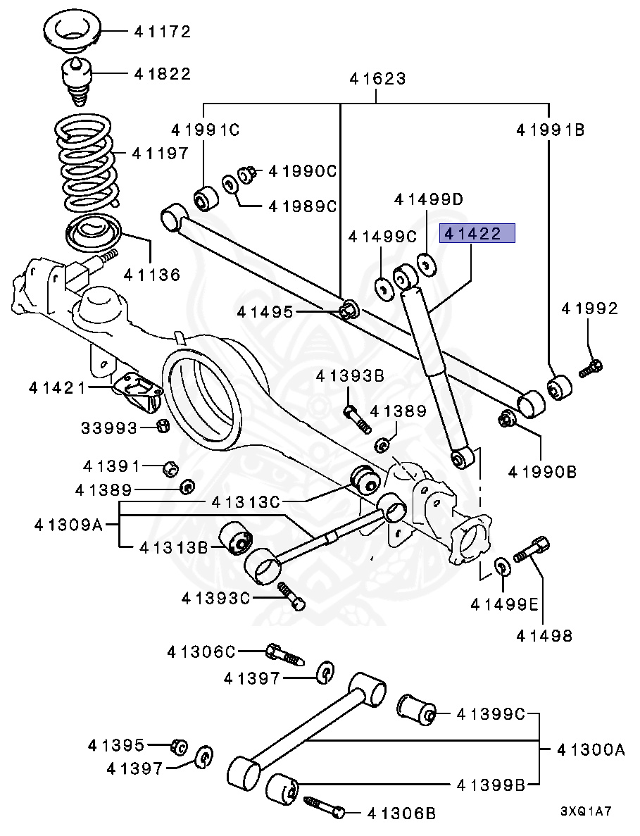 MR448429 - Mitsubishi - Rear Susp Shock Absorber - Nengun Performance