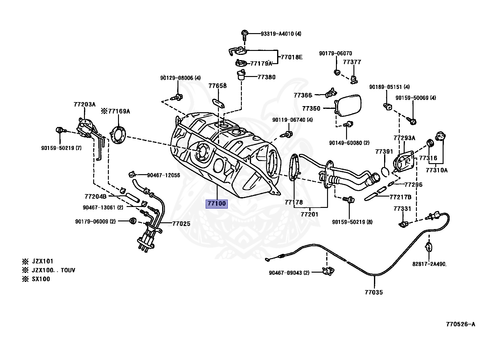 77001-22500 - Toyota - Fuel Tank - Nengun Performance