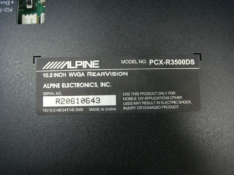 Alpine - Flip-Down Monitor (PCX-R3500DS) - Nengun Performance