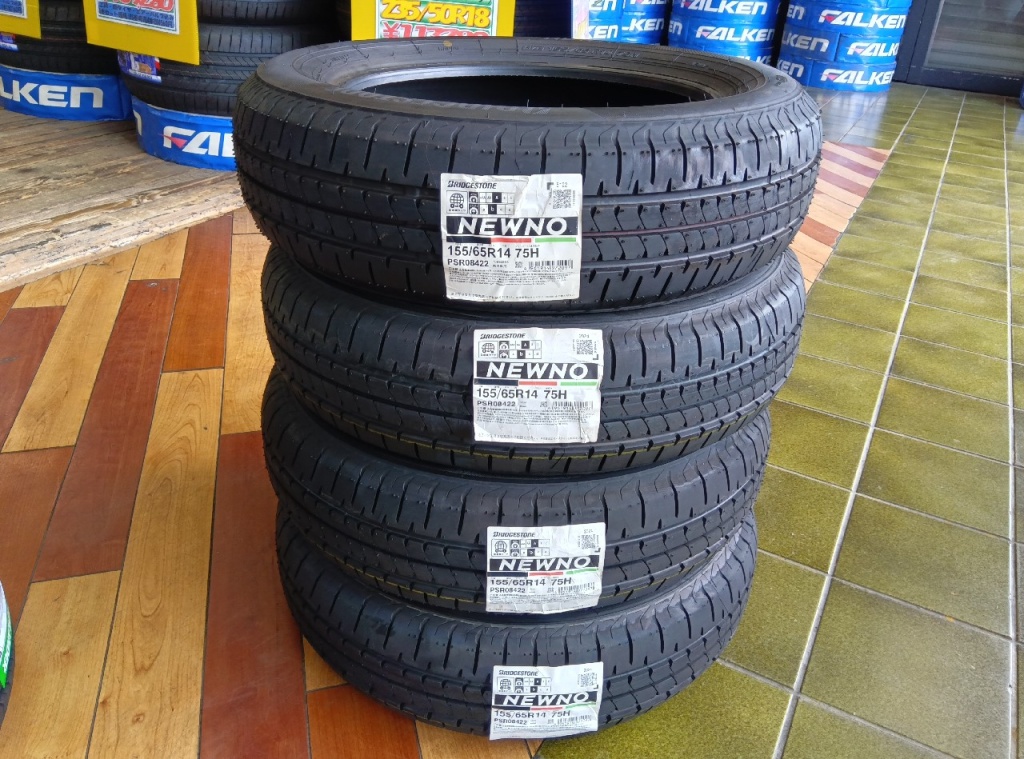タイヤ・ホイール (4)155/65R14 BRIDGESTONE NEWNO 2024年製造 ブリヂストン 155/65R14 NEWNO ニューノ 新品タイヤ4