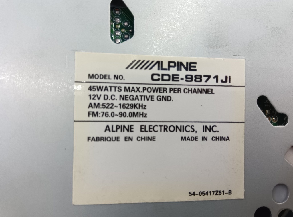 Alpine - CD deck (CDE-9871Ji)